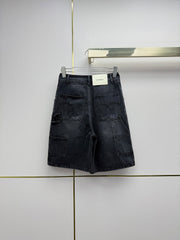 Embroidered Straight-Leg Denim Trousers