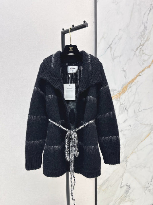 Belted Mohair Cardigan