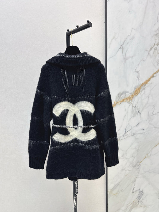 Belted Mohair Cardigan