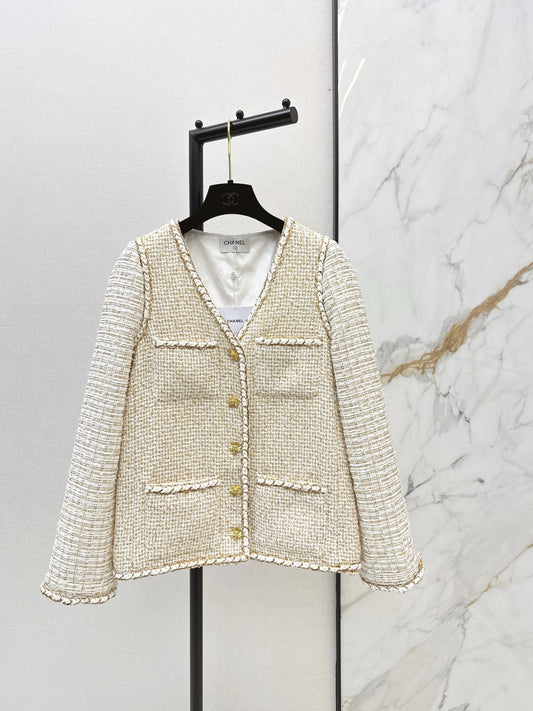 Gilded Tweed Panel Jacket