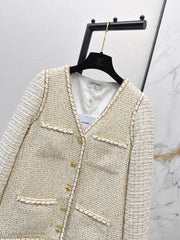 Gilded Tweed Panel Jacket