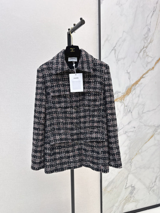 Mid-length tweed jacket