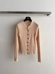 Vertical-Ribbed Knit Cardigan