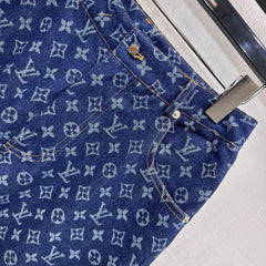 Jacquard Denim Trousers