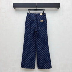 Jacquard Denim Trousers