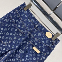 Jacquard Denim Trousers