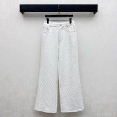 Jacquard Denim Trousers