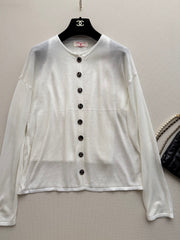 Long-sleeve knit cardigan + matching tank top