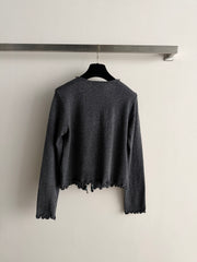 Dark grey knit cardigan