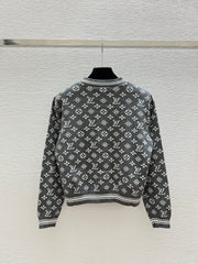 Classic Monogram Color-Block Knit Cardigan