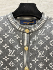 Classic Monogram Color-Block Knit Cardigan