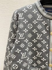 Classic Monogram Color-Block Knit Cardigan