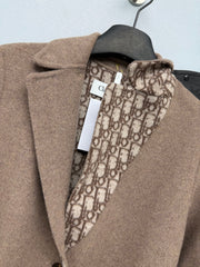 Reversible Wool-Blend Coat with Tie-Waist