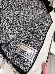 Off-White Mixed-Tone Tweed Cropped Jacket