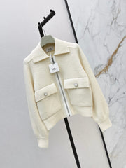 Wool-Blend Collared Jacket