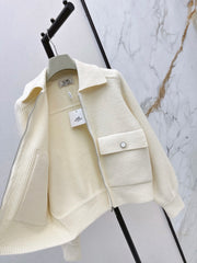 Wool-Blend Collared Jacket