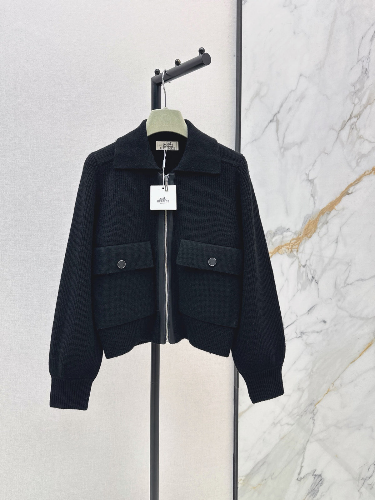 Wool-Blend Collared Jacket