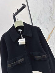 Wool-Blend Collared Jacket