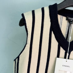 Vertical-Stripe Knit Vest