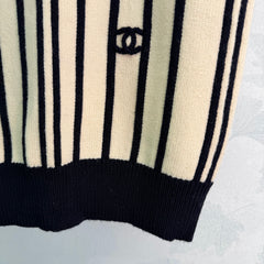 Vertical-Stripe Knit Vest