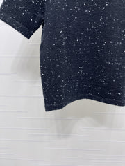 Shoulder-Button Knit Short-Sleeve Top