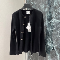 Bow-Detail Knit Cardigan