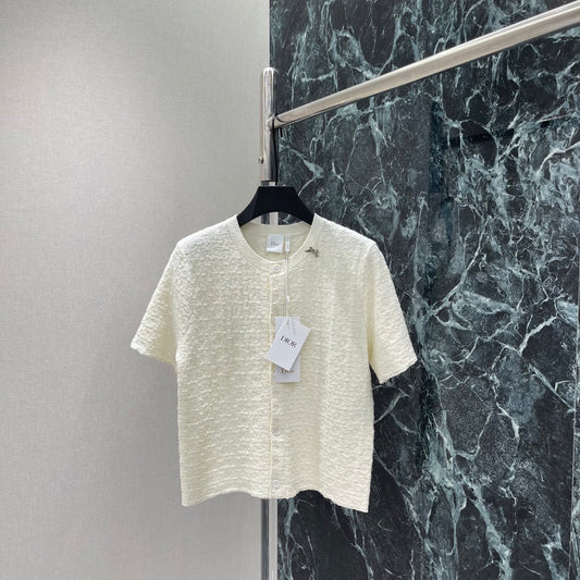 Short-Sleeve Knit Cardigan