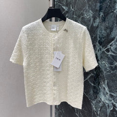 Short-Sleeve Knit Cardigan