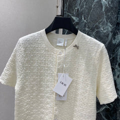 Short-Sleeve Knit Cardigan