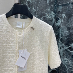 Short-Sleeve Knit Cardigan