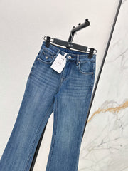 Slim-fit slight-flare jeans
