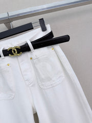 Wide-leg jeans with pockets