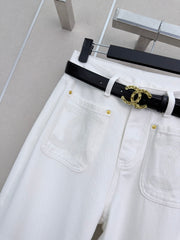 Wide-leg jeans with pockets