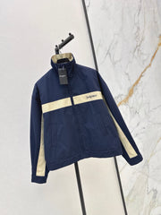 Color-Block Stand-Collar Jacket