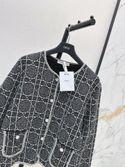Cannage-pattern knit cardigan