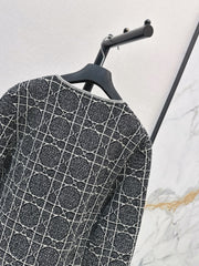 Cannage-pattern knit cardigan