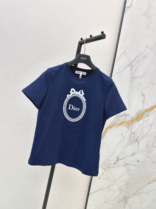 Exquisitely Embroidered Crew-Neck T-Shirt