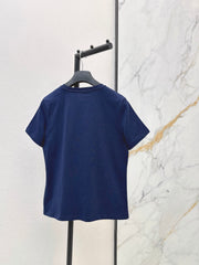 Exquisitely Embroidered Crew-Neck T-Shirt