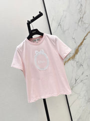 Exquisitely Embroidered Crew-Neck T-Shirt