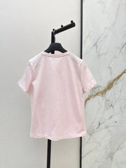 Exquisitely Embroidered Crew-Neck T-Shirt