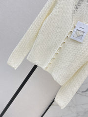 V-Neck Knit Cardigan