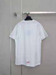 Letter-print crew-neck short-sleeve T-shirt