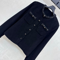 Raw-edge corduroy jacket