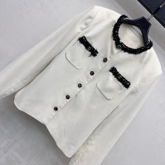 Raw-edge corduroy jacket