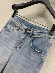 Straight-leg wide-fit jeans