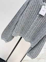 Iridescent Sequin-Embellished Cashmere Cardigan