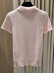 Short-Sleeve Knit Polo Shirt