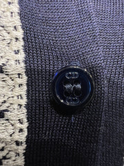 Lace-Trimmed Knit Cardigan