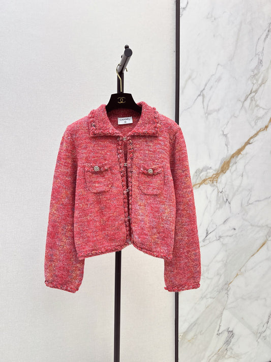 Sakura-pink knit cardigan