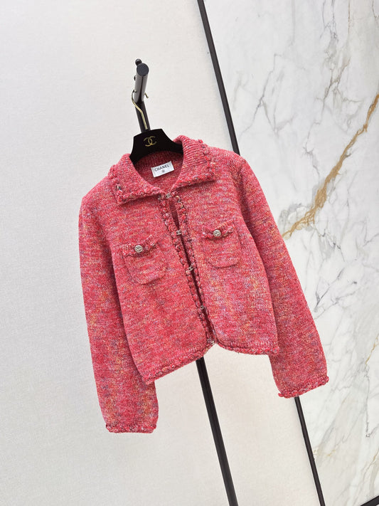 Sakura-pink knit cardigan